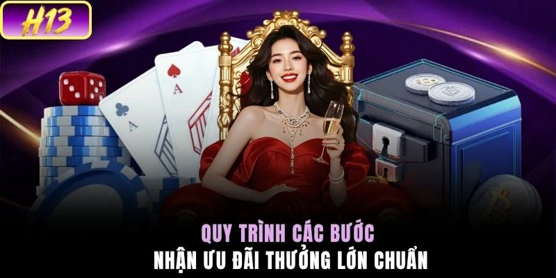 Quy trình các bước nhận ưu đãi thưởng lớn chuẩn